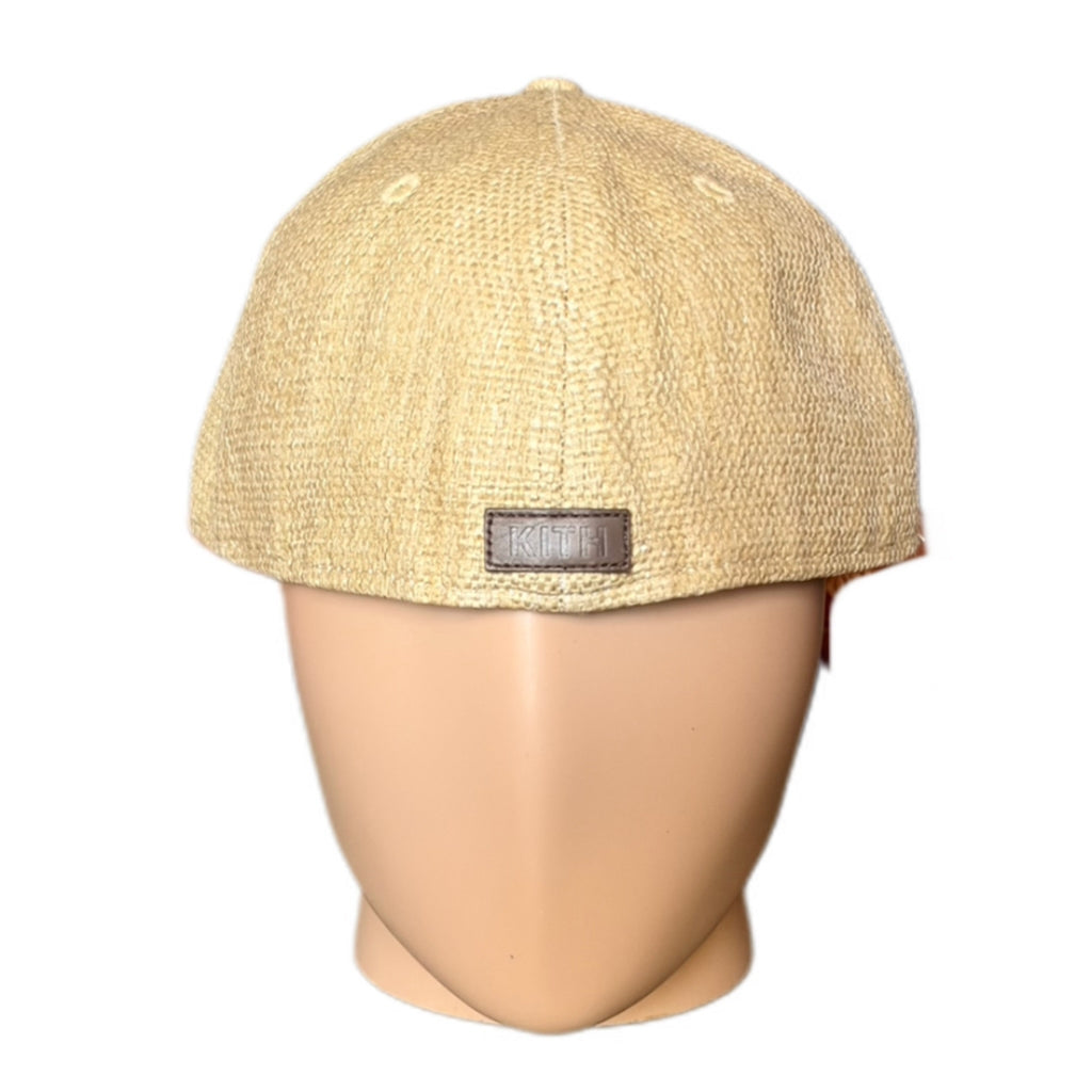 Kith New Era New York Yankees Raffia Fitted Hat Natural 2025 (USED)