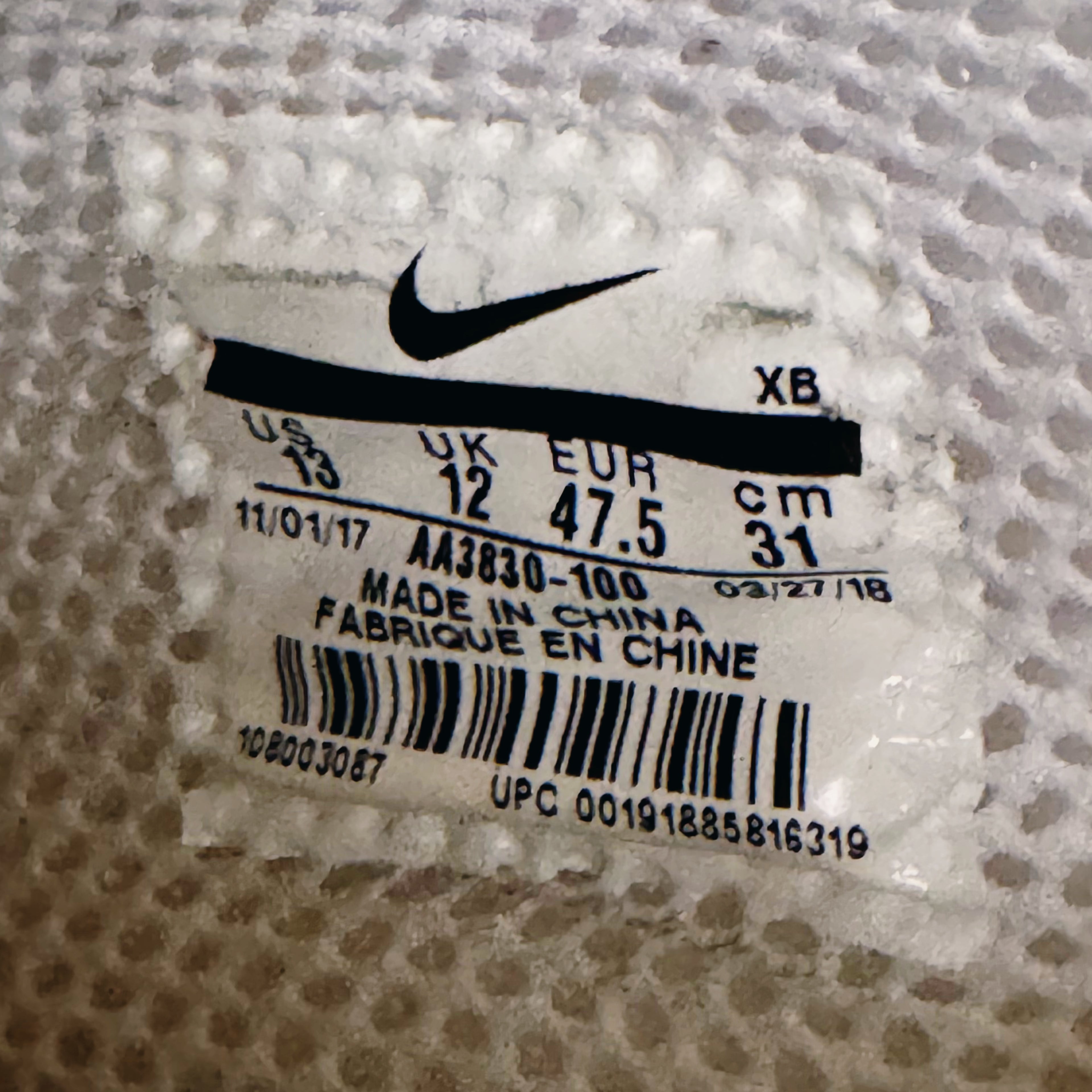 Off-White x Nike Air Presto White 2018 (USED)
