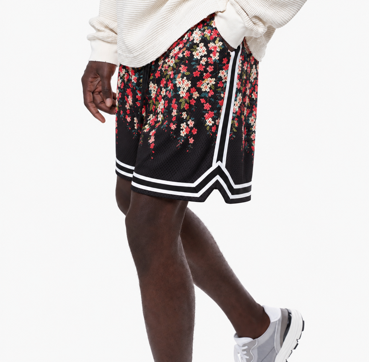 John Elliott Kabuki Cherry Blossom Game Short Black 2019 (USED)