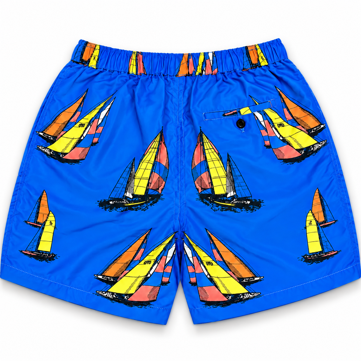 Octobers Very Own Sailboat Print Swim Short Royal Blue 2025 (USED)