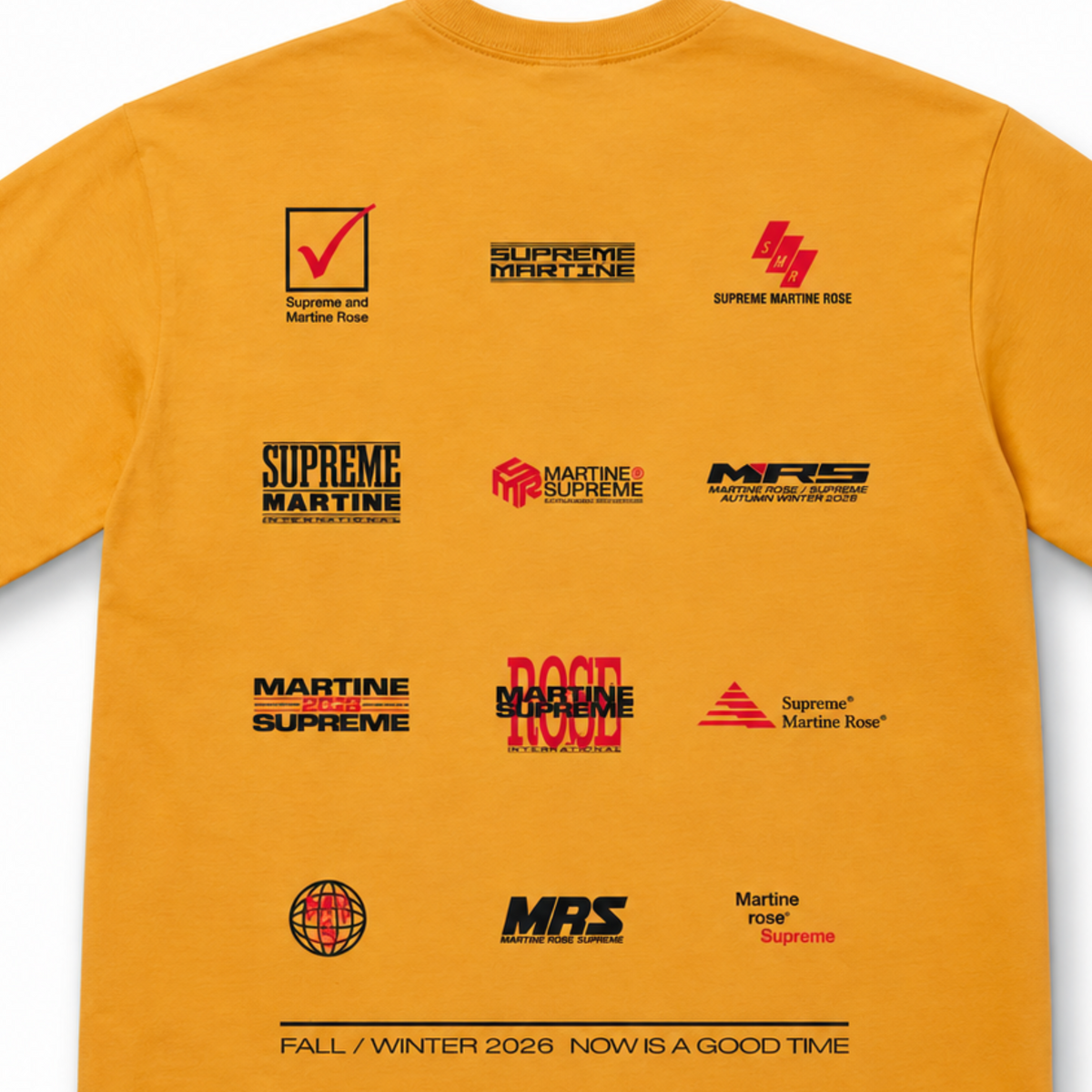 Supreme Martine Rose Now Tee Mustard 2026