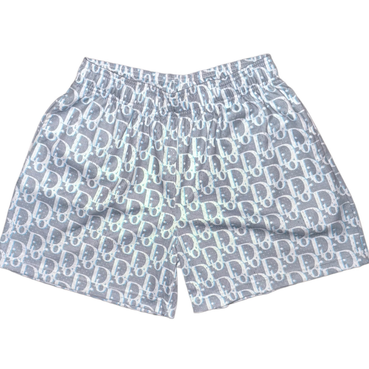 Bravest Studios Christian Dior-Inspired Mesh Monogram Shorts Grey 2022