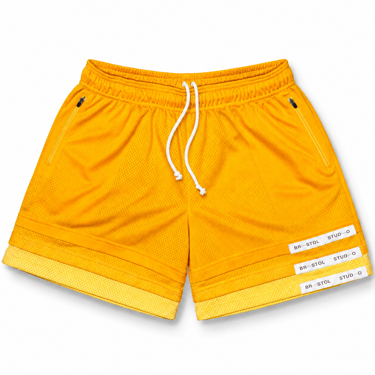 Bristol Studio Triple Hem Shorts Gold Lemon Pale Yellow 2022 (USED)