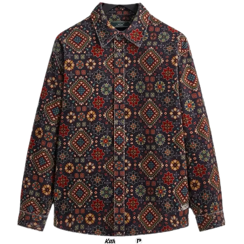 Kith Printed Wide Wale Cord Apollo Shirt 2023 (USED)