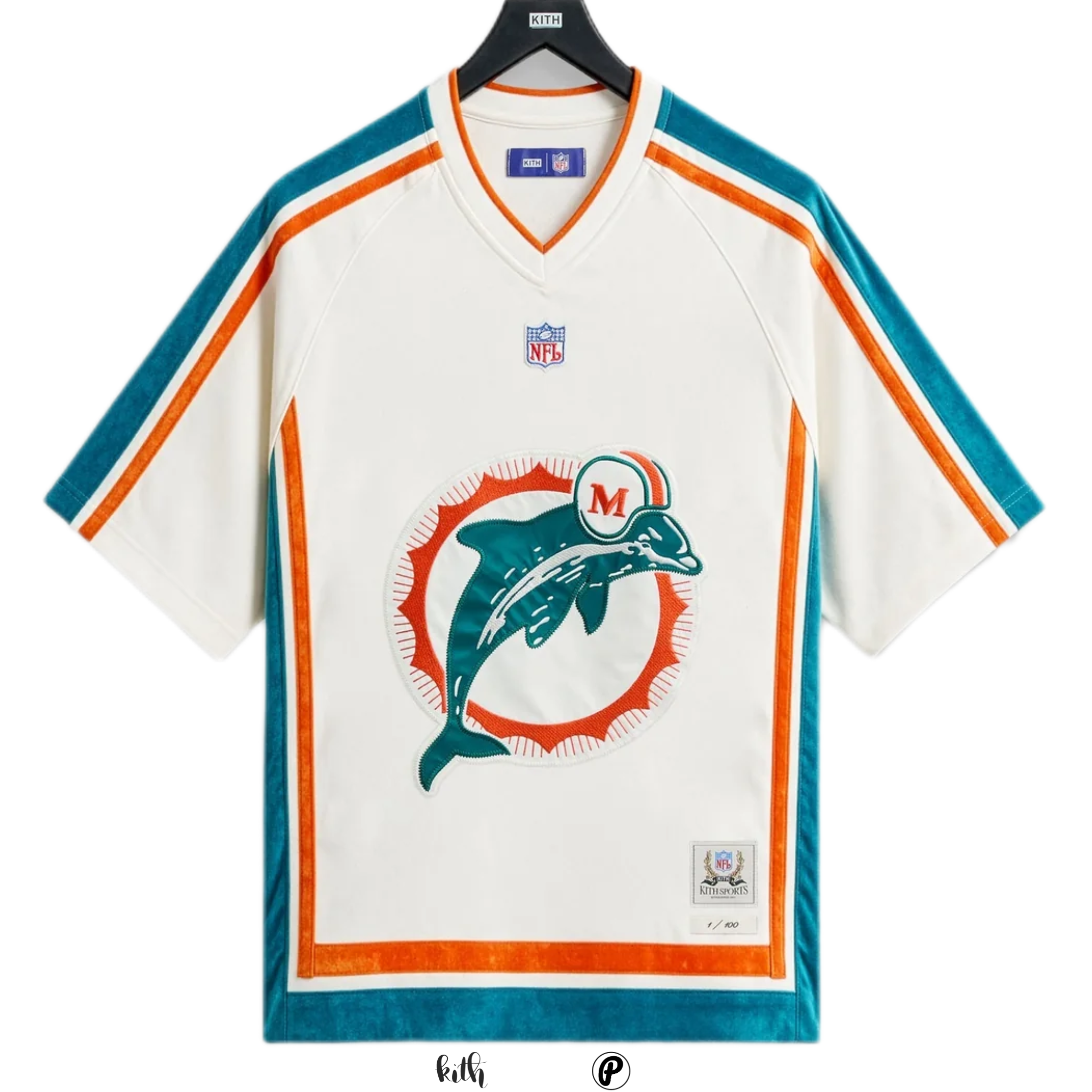 Kith & the NFL for the Miami Dolphins Marino Leon Shirt White 2026
