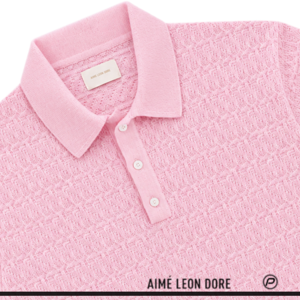 Aimé Leon Dore Merino Wool Polo Blush 2023 (USED)