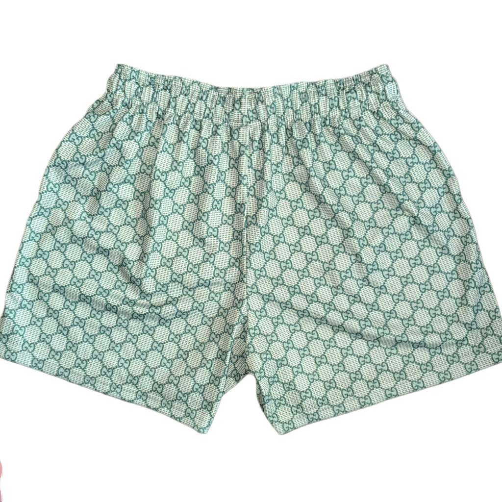 Bravest Studios Gucci-Inspired Mesh Monogram Shorts Mint 2020 (USED)