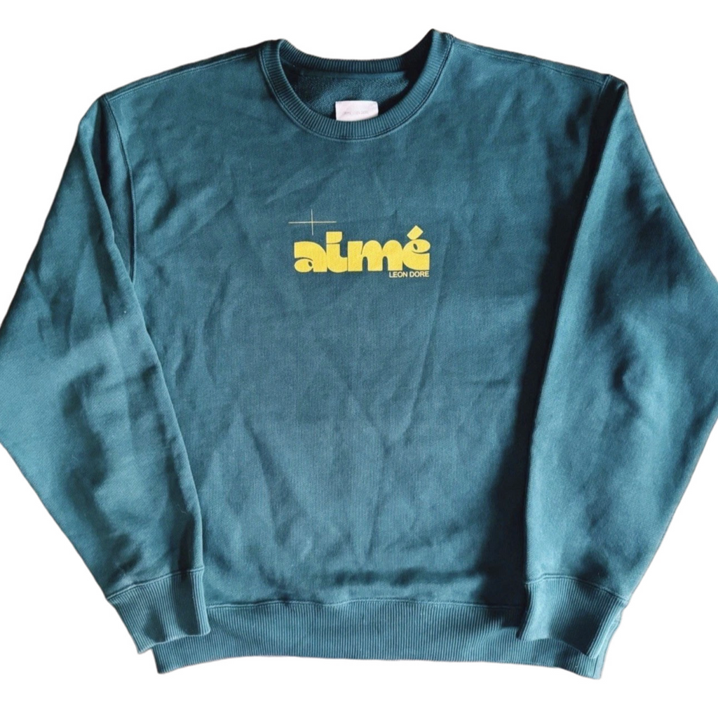 Aimé Leon Dore Drafting Logo Crewneck Sweatshirt Pine Grove 2025 (USED)