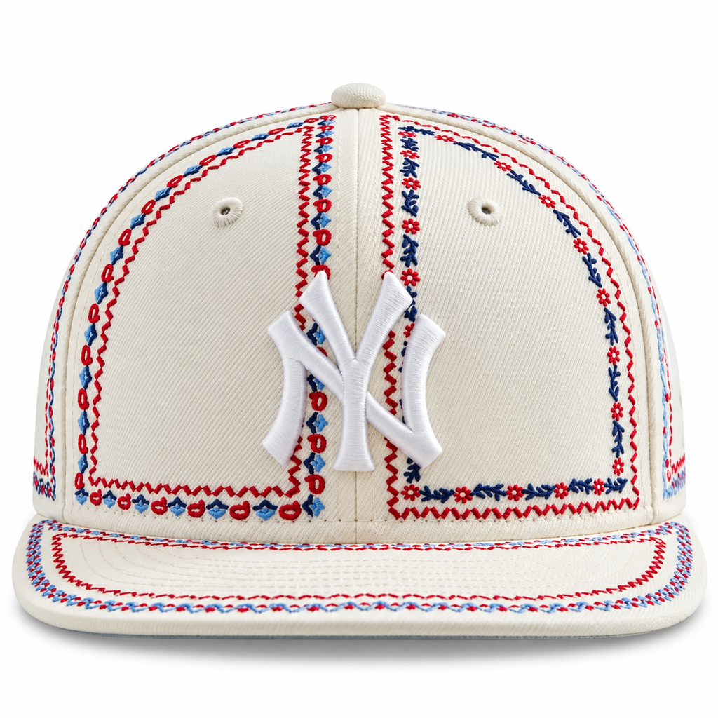 Kith x New Era New York Yankees Floral Frame 59Fifty Fitted Hat 2023 (USED)