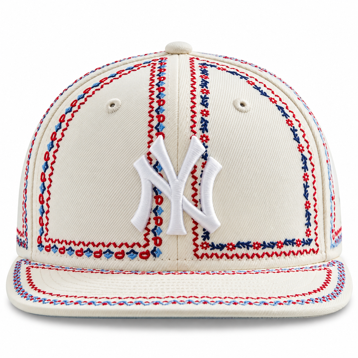 Kith x New Era New York Yankees Floral Frame 59Fifty Fitted Hat 2023 (USED)