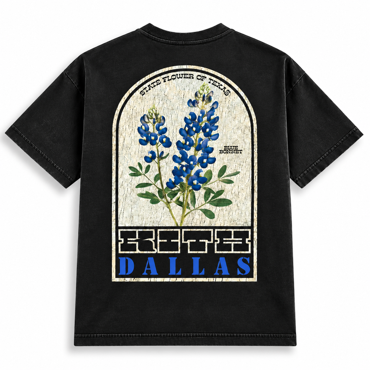 Kith Dallas Bluebonnet Box Logo Vintage Tee Black | Store Exclusive 2026