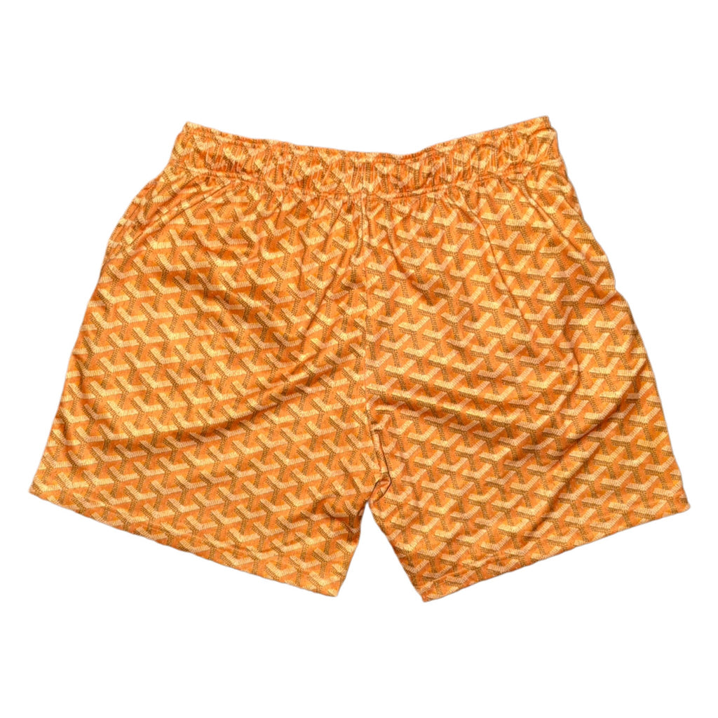 Mr Remade Goyard-Inspired Mesh Monogram Shorts Golden Yellow 2021 (USED)