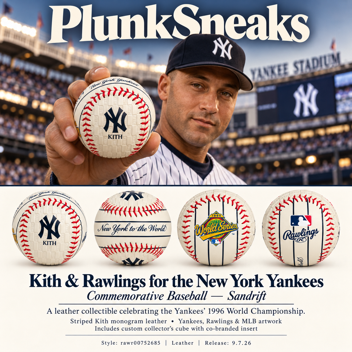 Kith & Rawlings for the New York Yankees Commemorative Baseball 2026