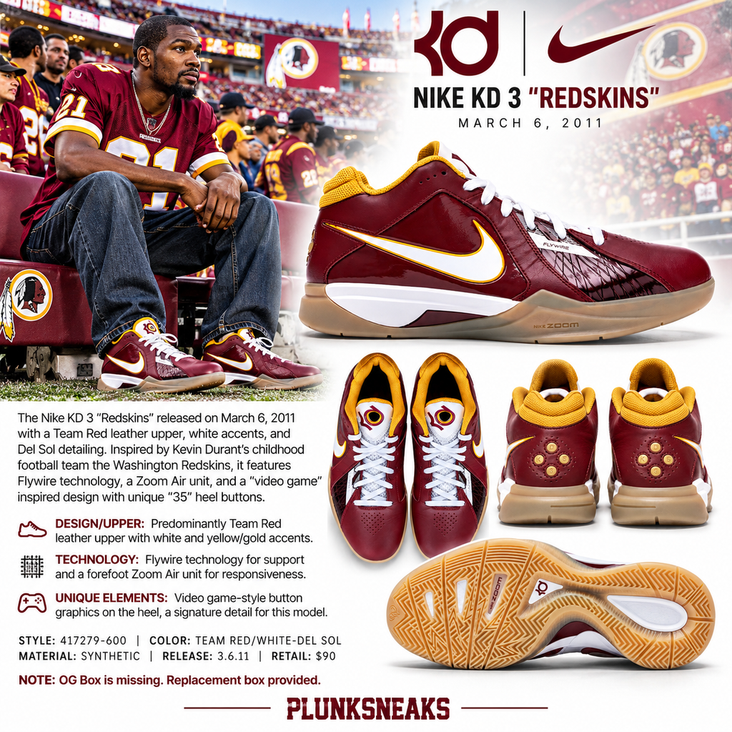 Nike Zoom KD 3 Redskins 2011 (USED)