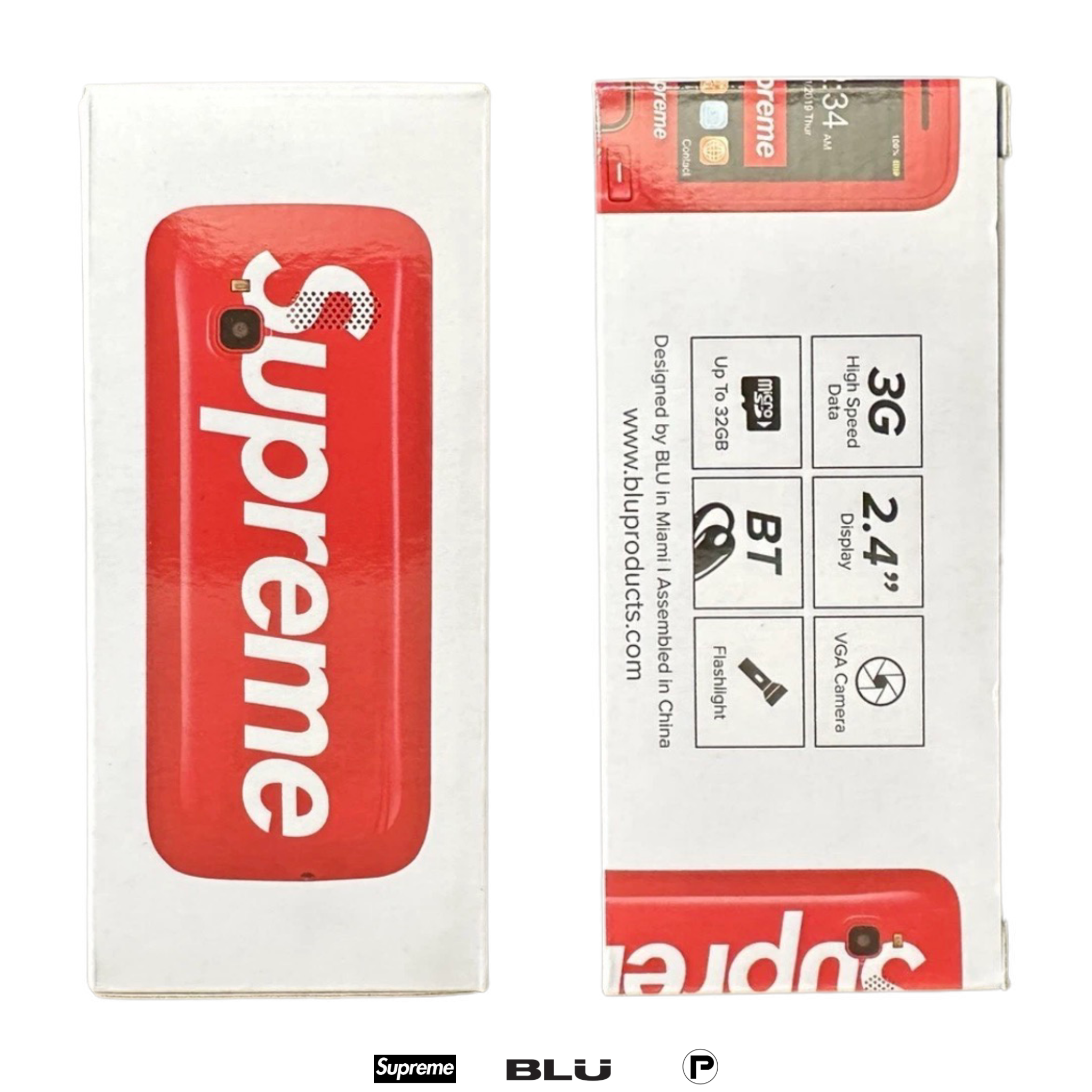 Supreme BLU Burner Phone Red 2019
