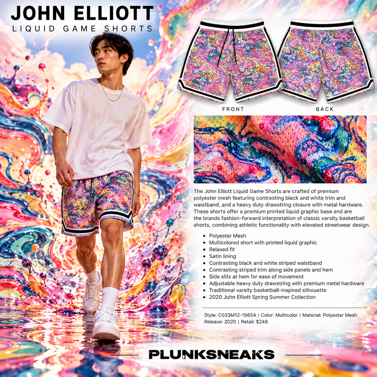 John Elliott Liquid Game Short Multicolor 2020 (USED)