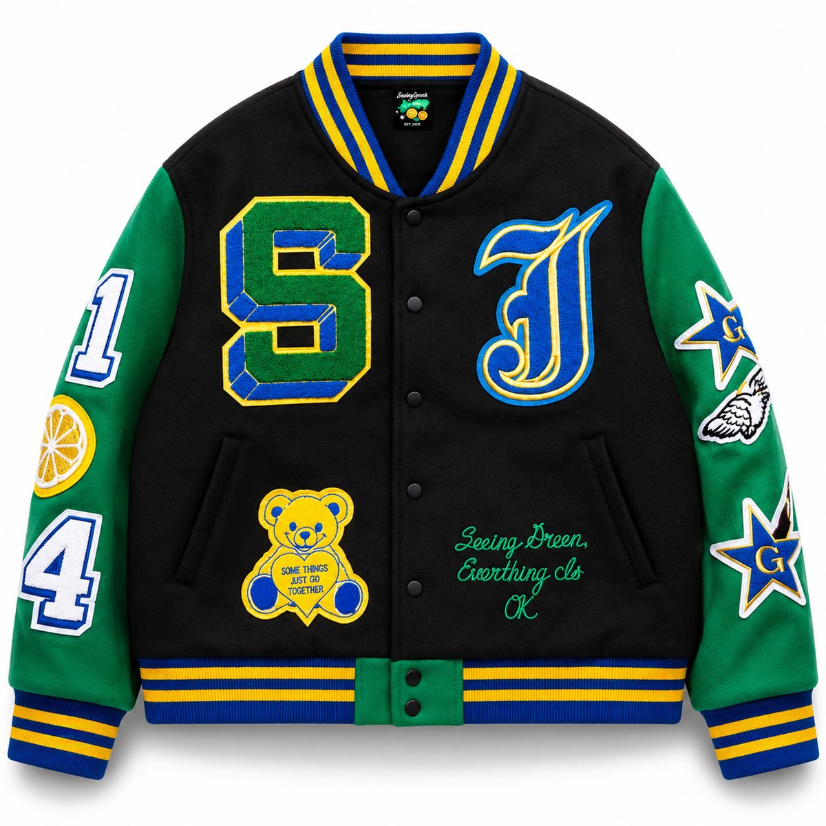 Joe Freshgoods for Sprite Image Is Nothing Varsity Jacket Black 2024