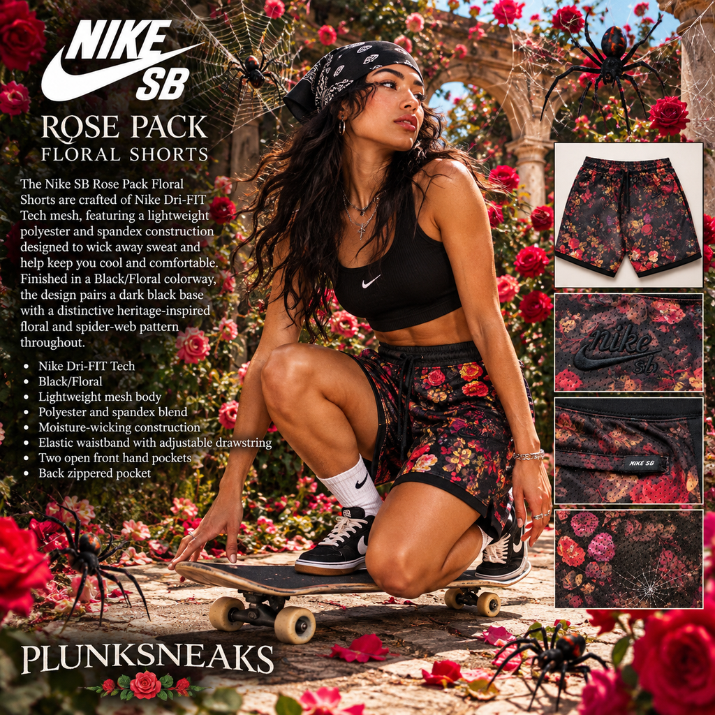 Nike SB Rose Pack Floral Short Black 2021 (USED)