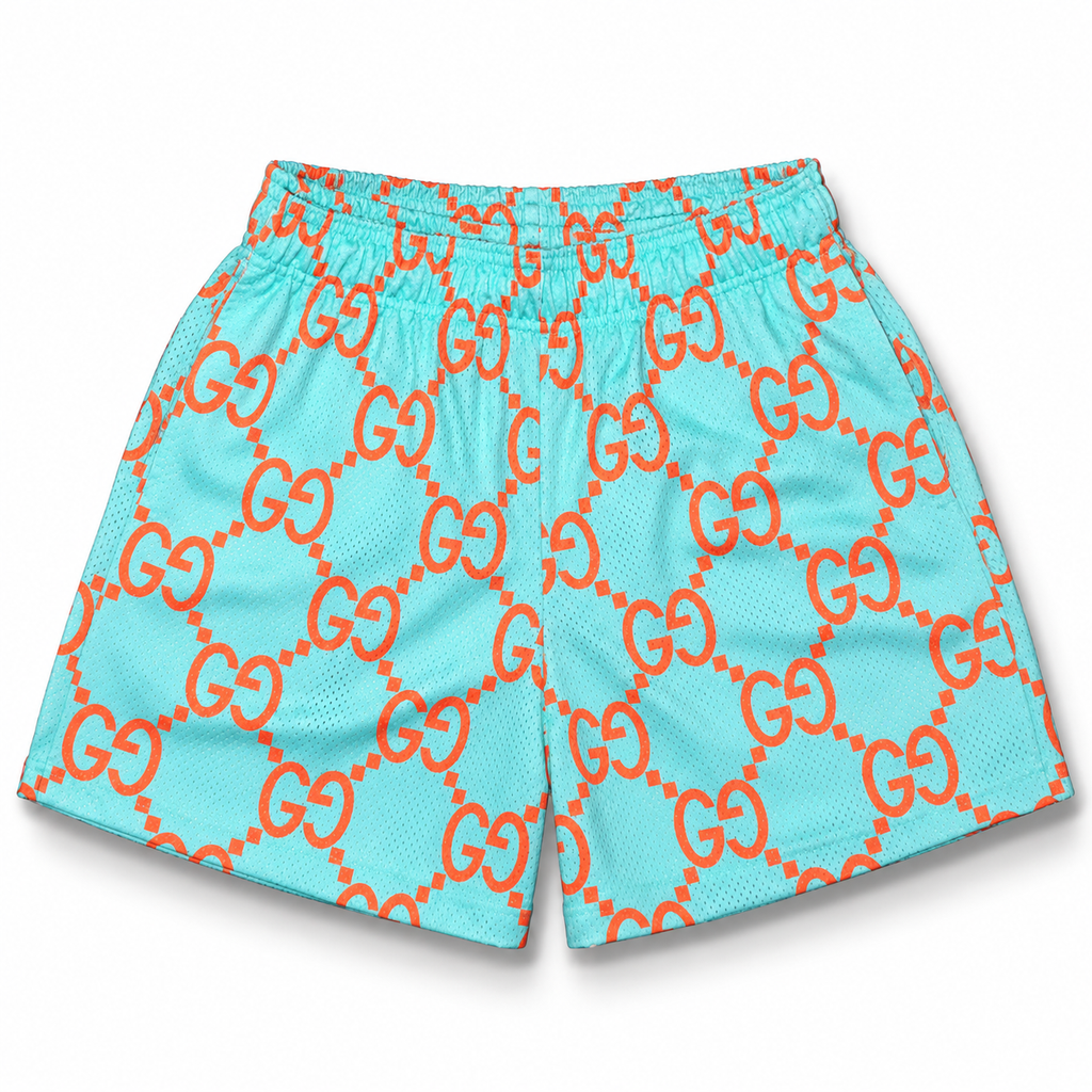 Bravest Studios Gucci-Inspired Mesh Monogram Shorts Miami 2021 (USED)