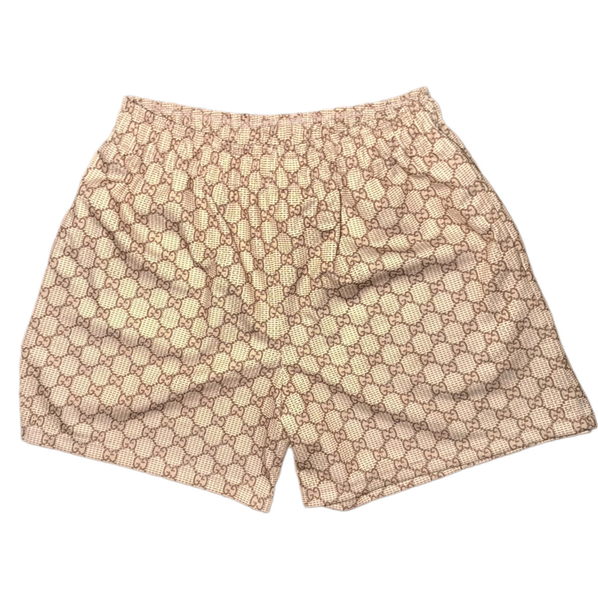 Bravest Studios Gucci-Inspired Mesh Monogram Shorts Tan 2020 (USED)