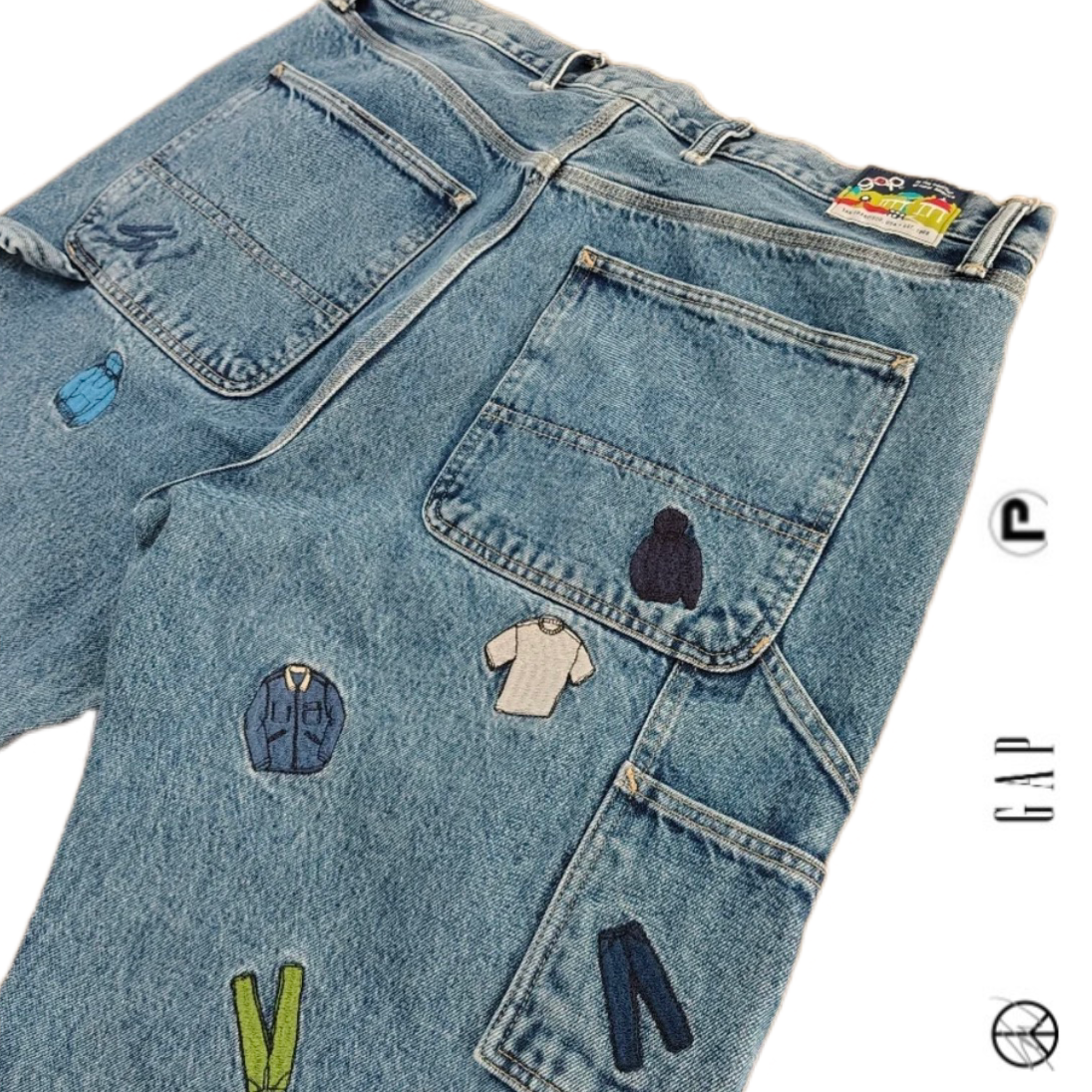Gap Re-Issue Sean Wotherspoon Embroidered Denim Relaxed Carpenter Jean 2023