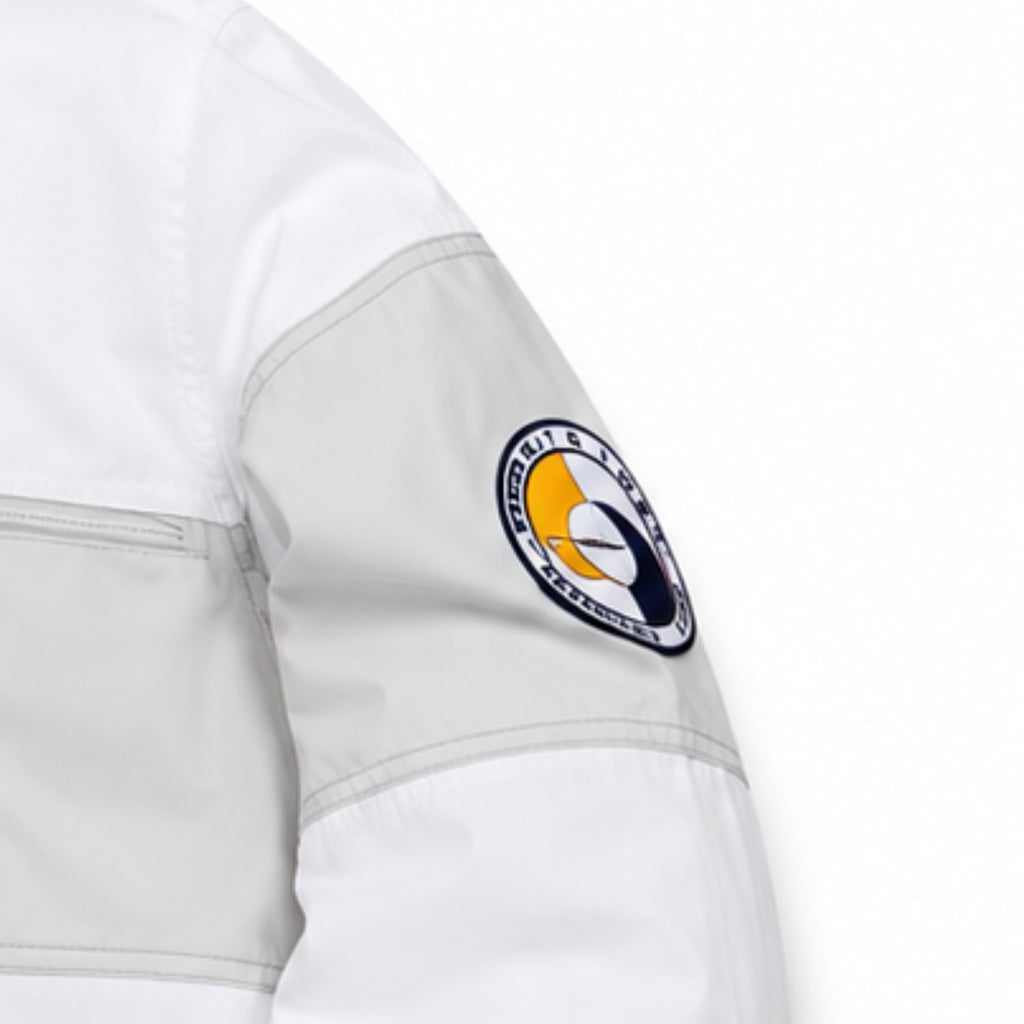 Kith x Tommy Hilfiger Stripe Woven Pullover Jacket White Grey 2019 (USED)