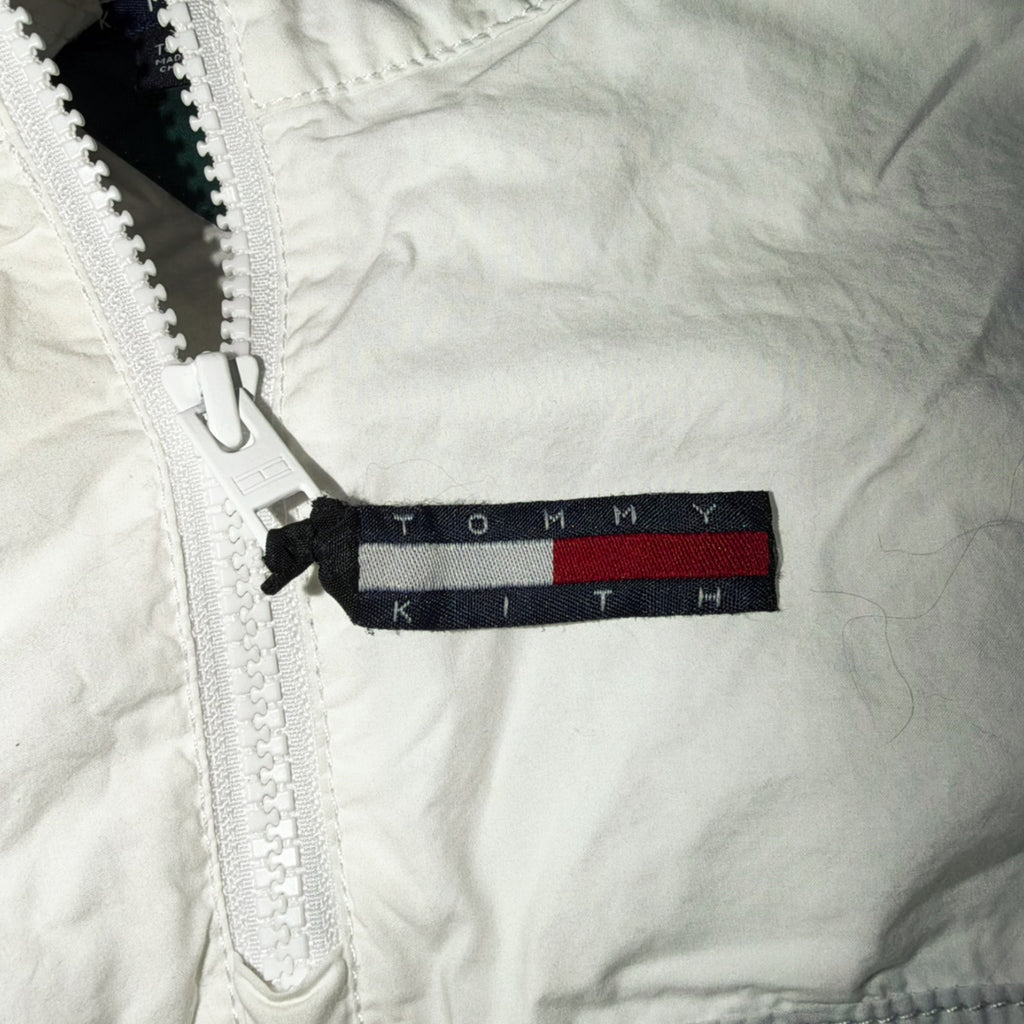 Kith x Tommy Hilfiger Stripe Woven Pullover Jacket White Grey 2019 (USED)