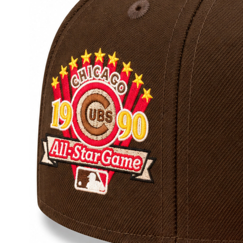 Hat Club New Era Chicago Cubs Vintage Bear 1990 All-Star Game 59FIFTY Fitted Hat Brown Red 2022