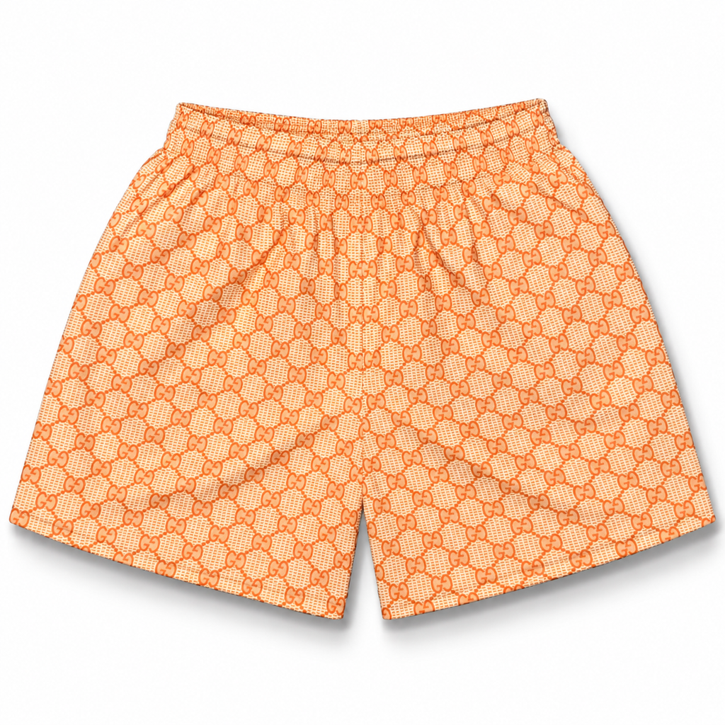 Bravest Studios Gucci-Inspired Mesh Shorts Monogram Creamsicle 2020 (USED)