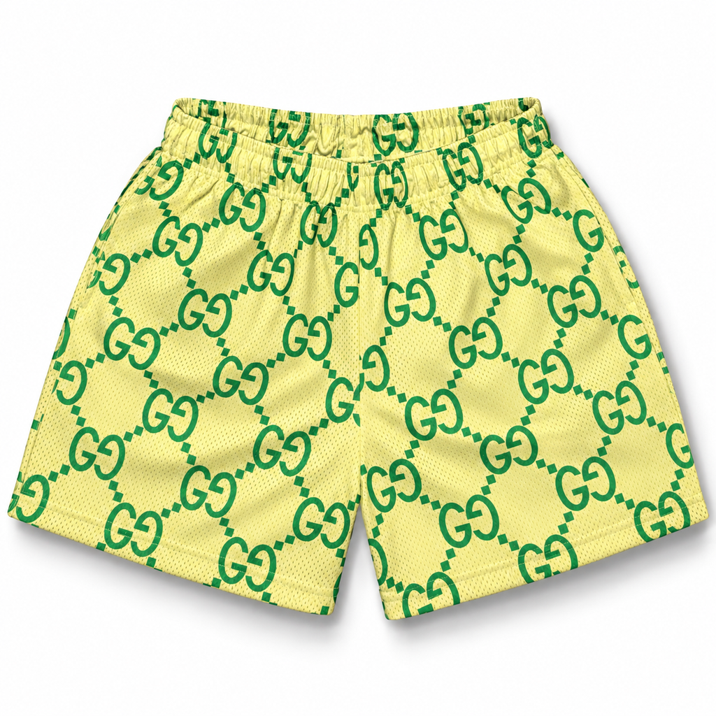 Bravest Studios Gucci-Inspired Mesh Monogram Shorts Sprite 2021 (USED)
