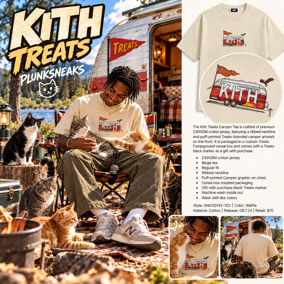 Kith Treats Campfire Canyon Tee Waffle 2024
