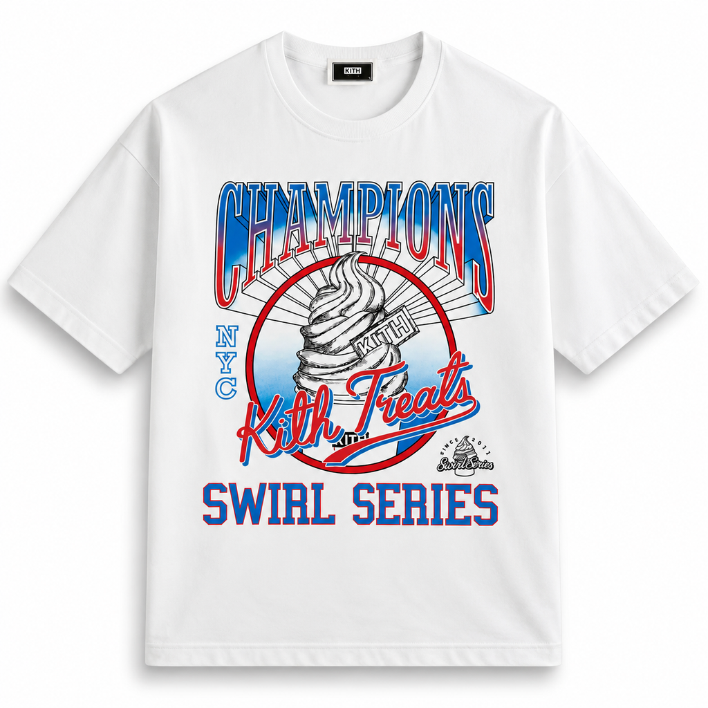Kith Treats Swirling Champions Vintage Tee White 2024