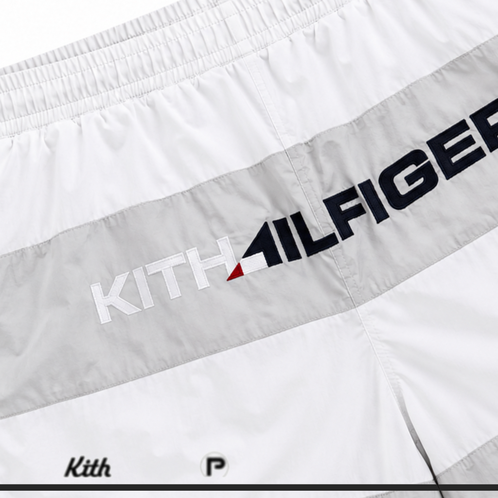 Kith x Tommy Hilfiger Stripe Woven Shorts White 2019 (USED)