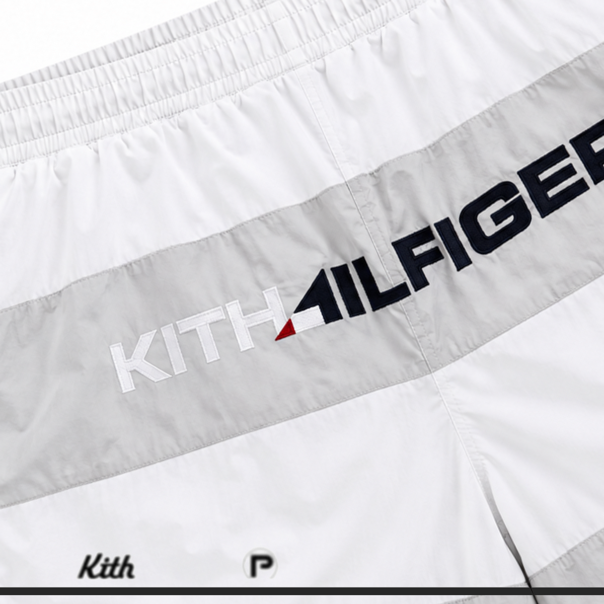 Kith x Tommy Hilfiger Stripe Woven Shorts White 2019 (USED)