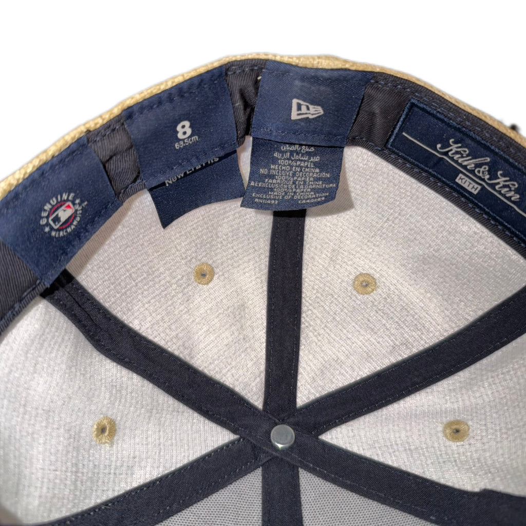 Kith New Era New York Yankees Raffia Fitted Hat Natural 2025 (USED)
