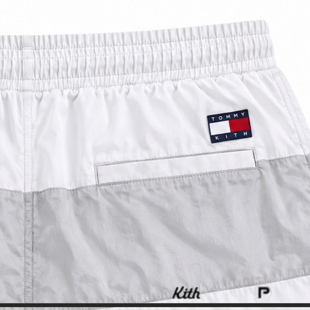Kith x Tommy Hilfiger Stripe Woven Shorts White 2019 (USED)