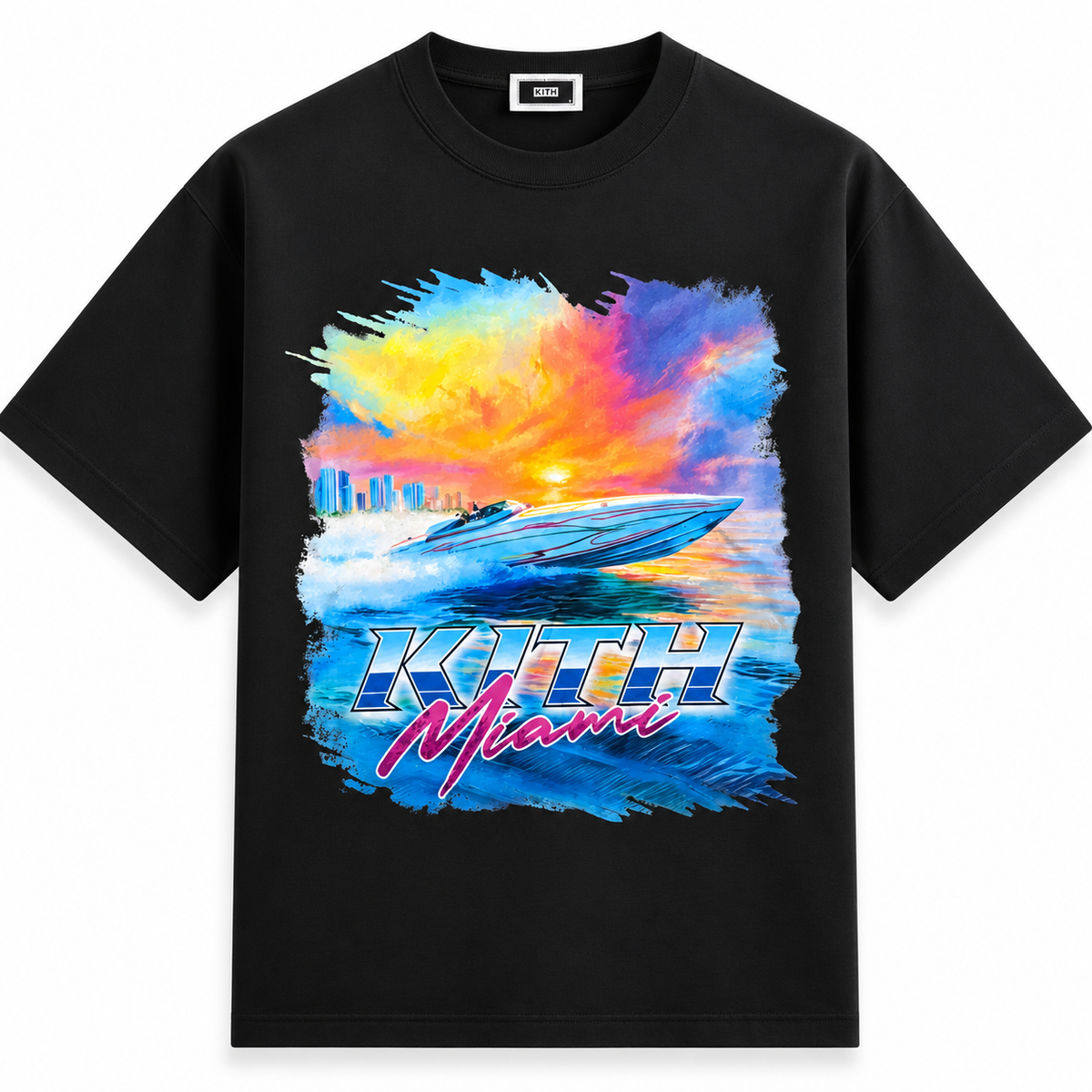 Kith Miami Speed Boat Vintage Jones Tee Black | Store Exclusive 2026