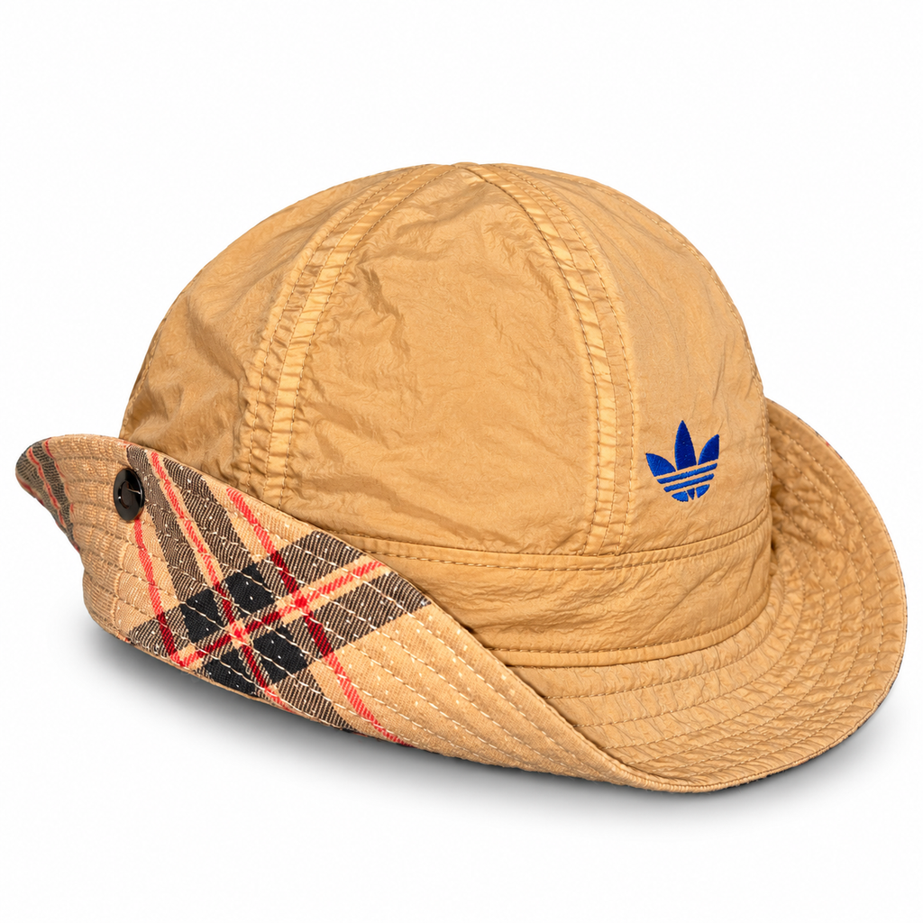 adidas Originals Wales Bonner WB Bucket Hat Check Jacquard Beige 2024 (USED)