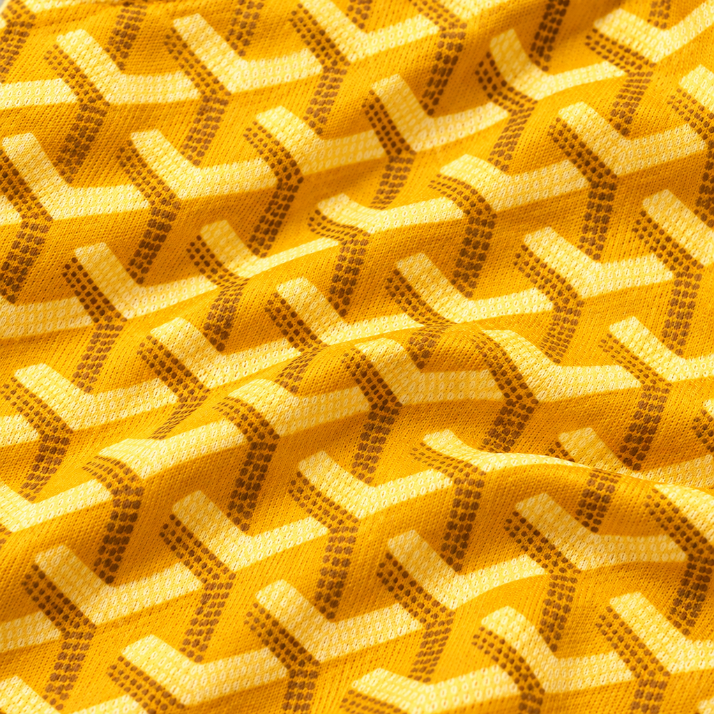 Mr Remade Goyard-Inspired Mesh Monogram Shorts Golden Yellow 2021 (USED)