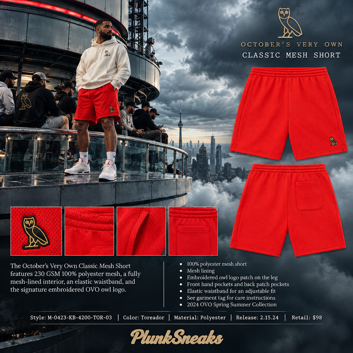 October’s Very Own Classic Mesh Short Toreador 2024