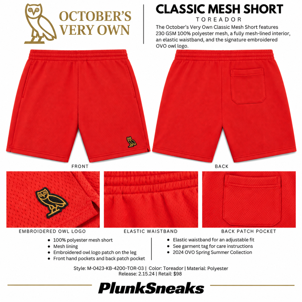 October’s Very Own Classic Mesh Short Toreador 2024