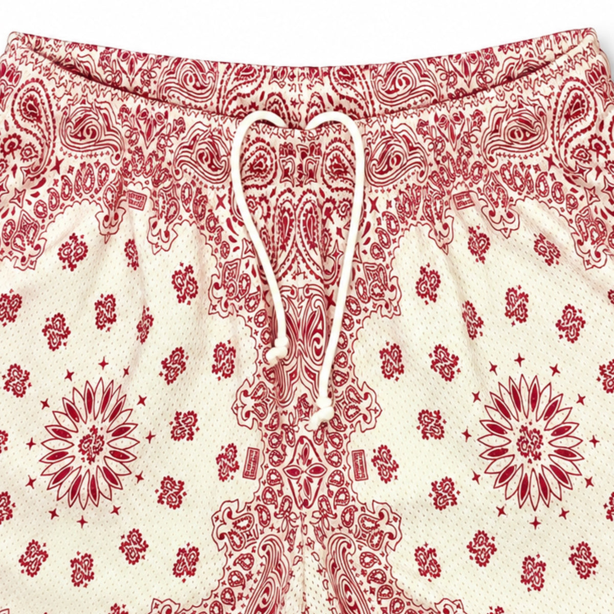 Bravest Studios Bandana Mesh Shorts Cream Red 2022 (USED)
