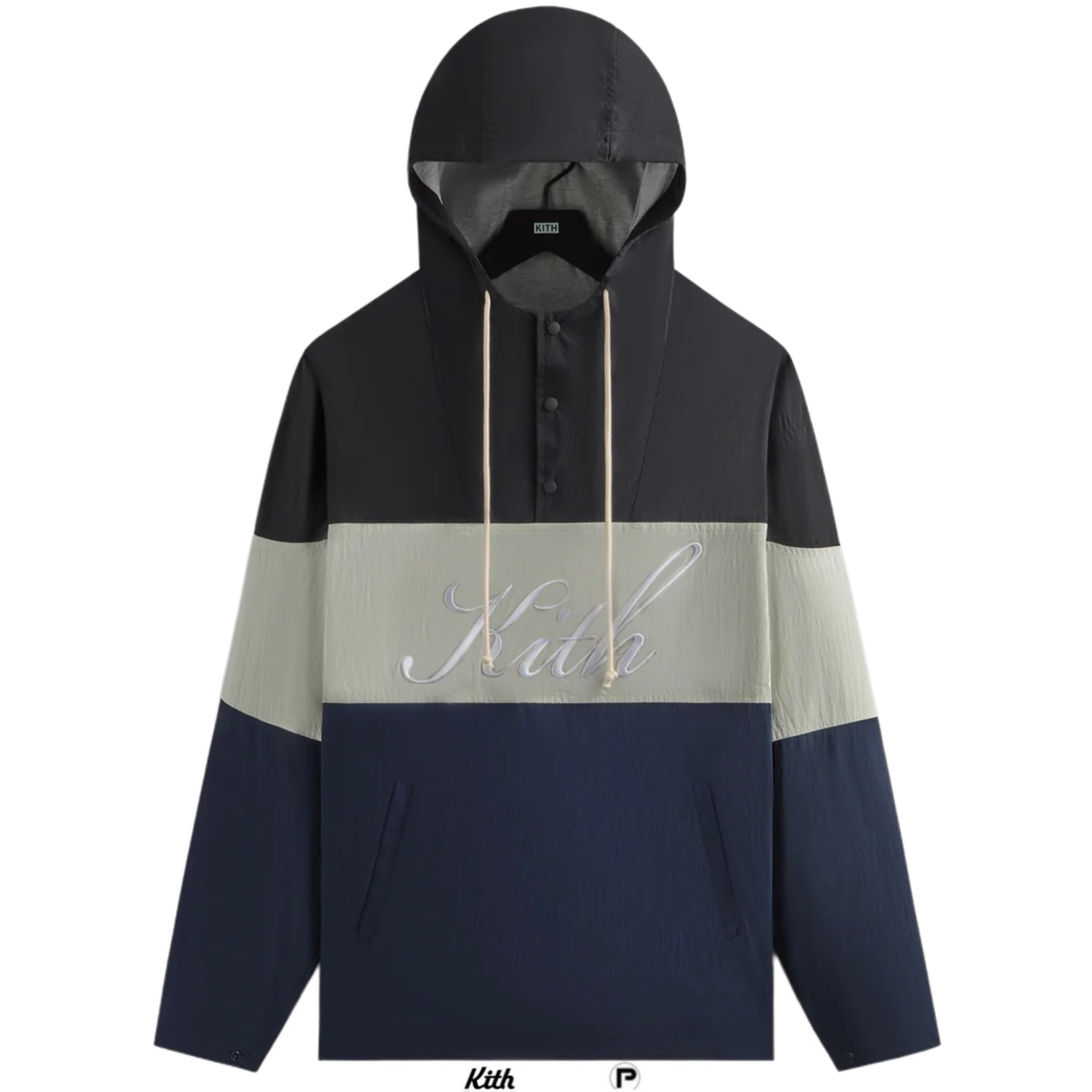 Kith Paper Nylon Caleb Anorak Pullover Black 2024