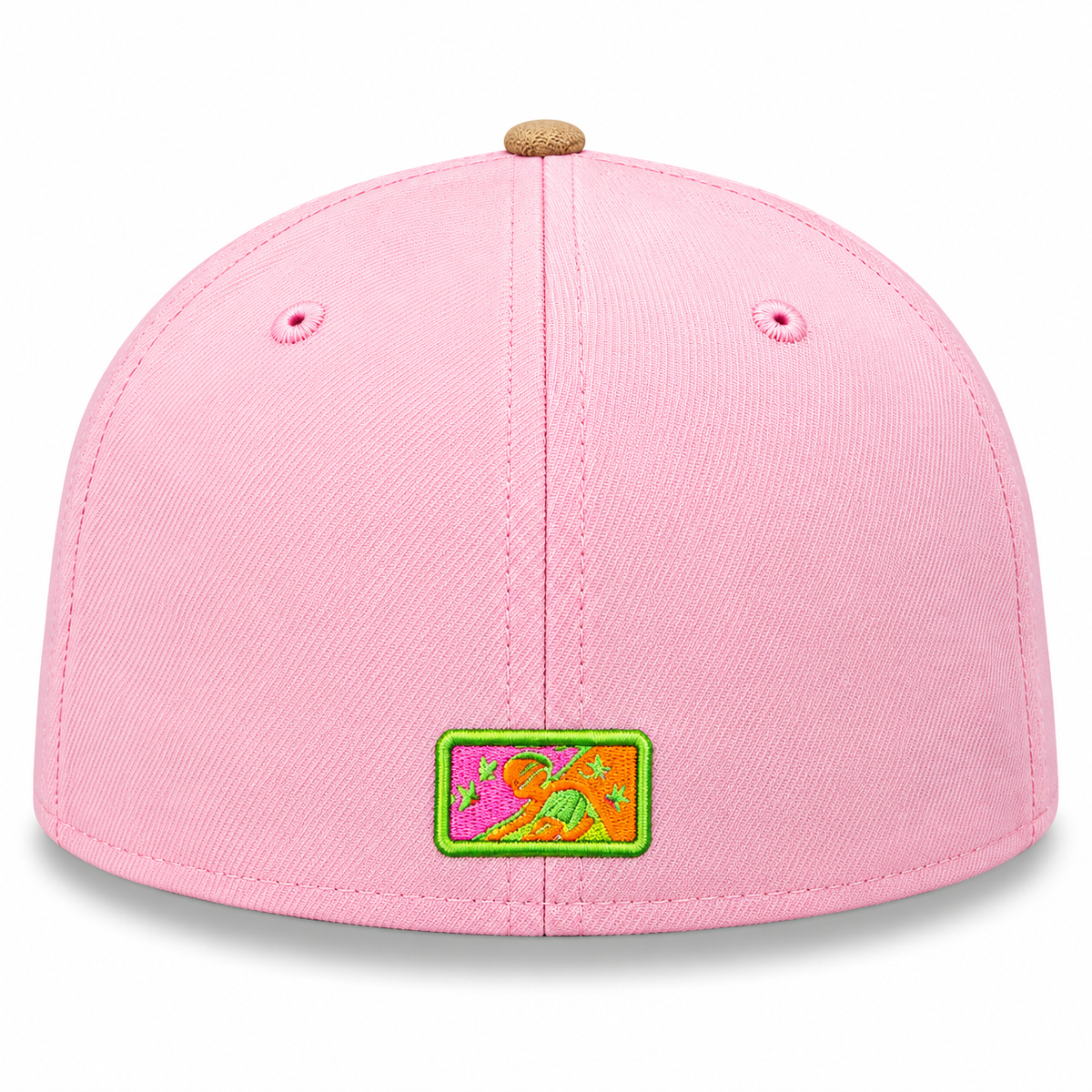 New Era MiLB Corpus Christi Hooks Rusty Hook 59FIFTY Sherbet Collection Fitted Hat Pink Tan 2022