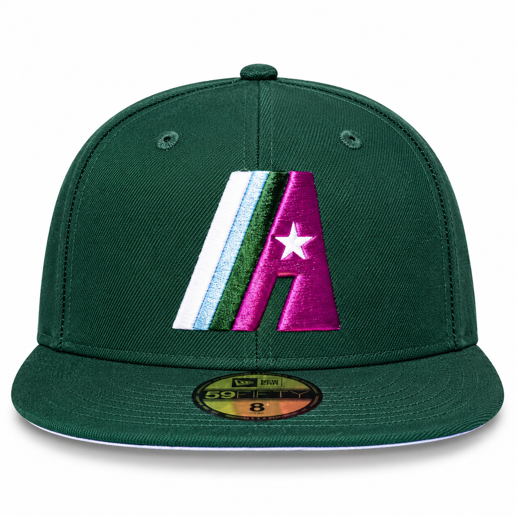 Hat Club Satin Collection New Era Houston Astros Colt .45s 35th Anniversary 59FIFTY Fitted Hat Forest Green 2022