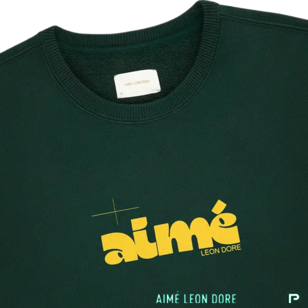Aimé Leon Dore Drafting Logo Crewneck Sweatshirt Pine Grove 2025 (USED)