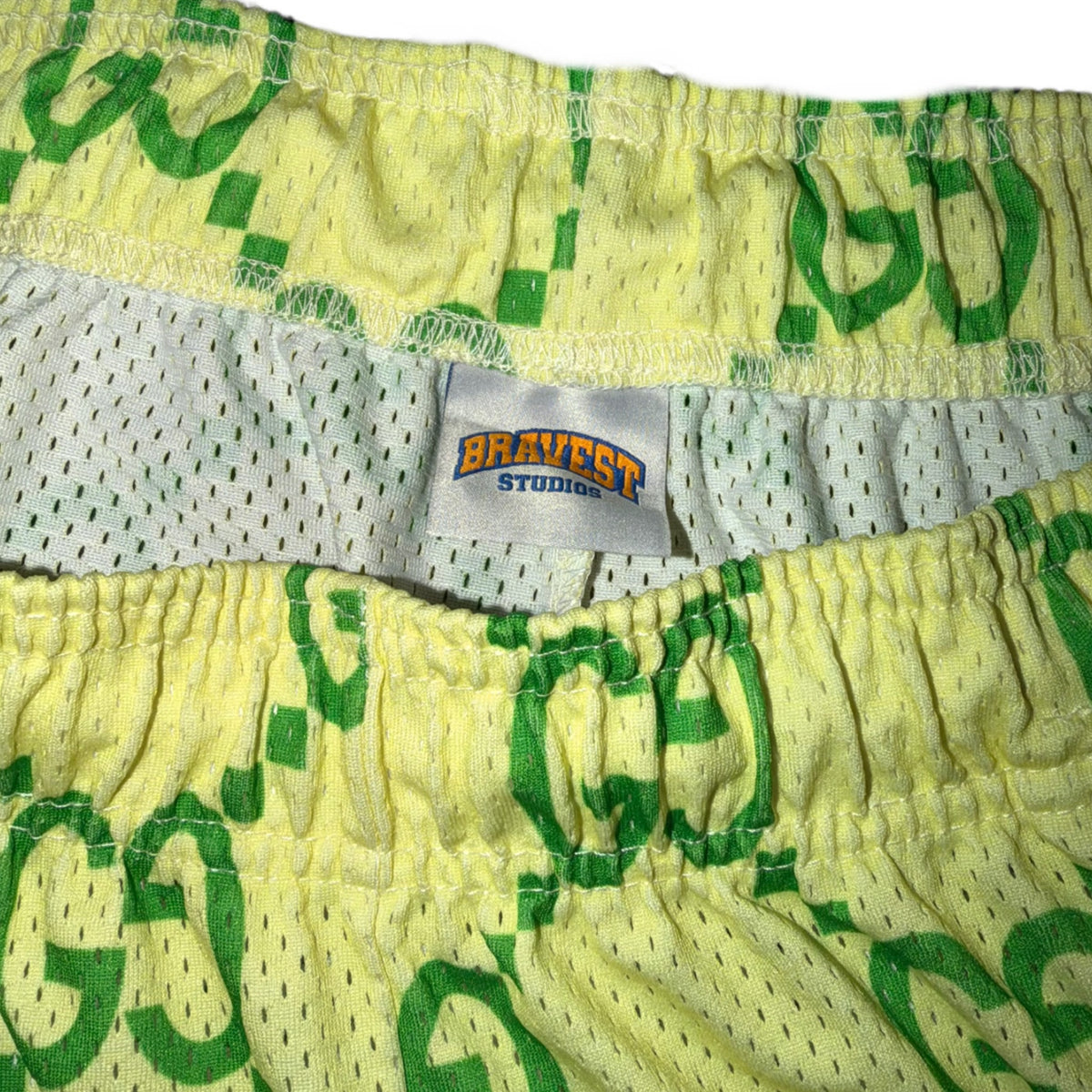 Bravest Studios Gucci-Inspired Mesh Monogram Shorts Sprite 2021 (USED)