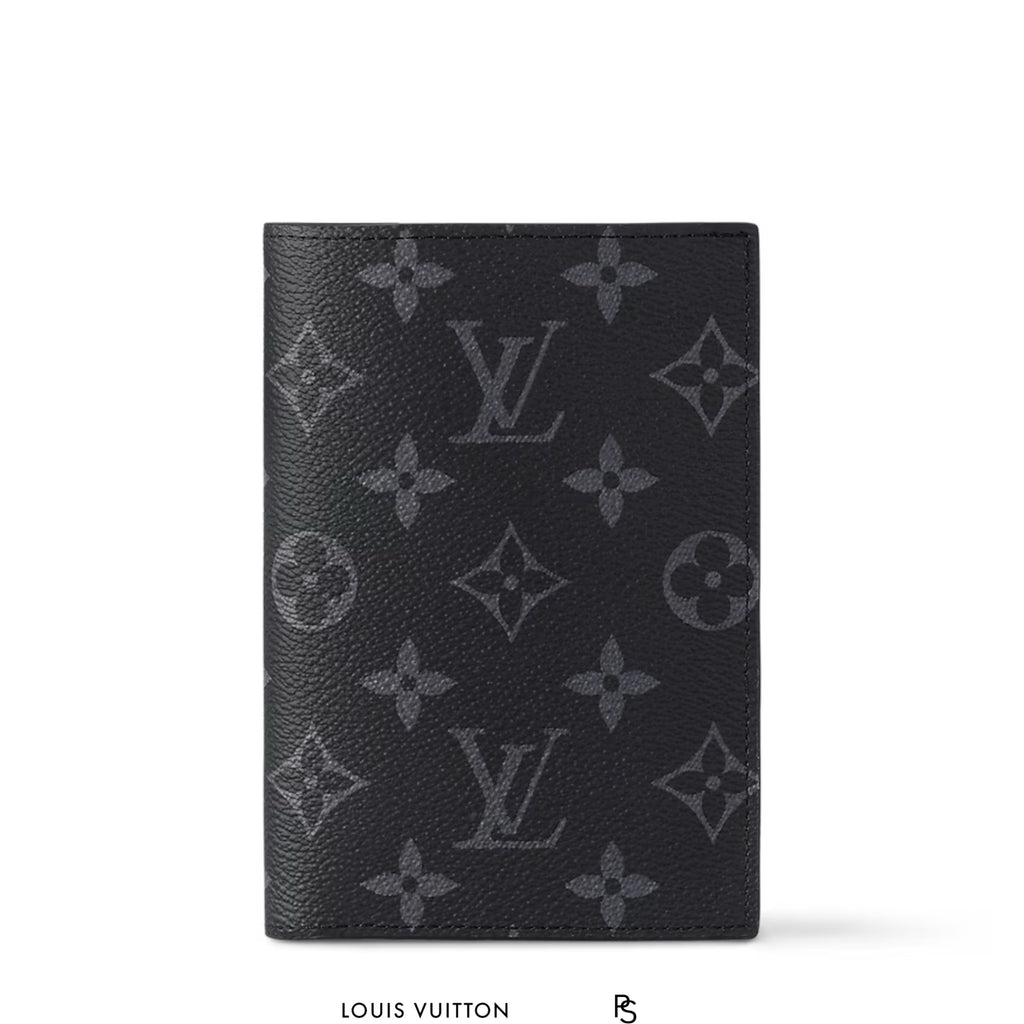 Louis Vuitton Monogram Eclipse Passport Cover 2017 (USED)