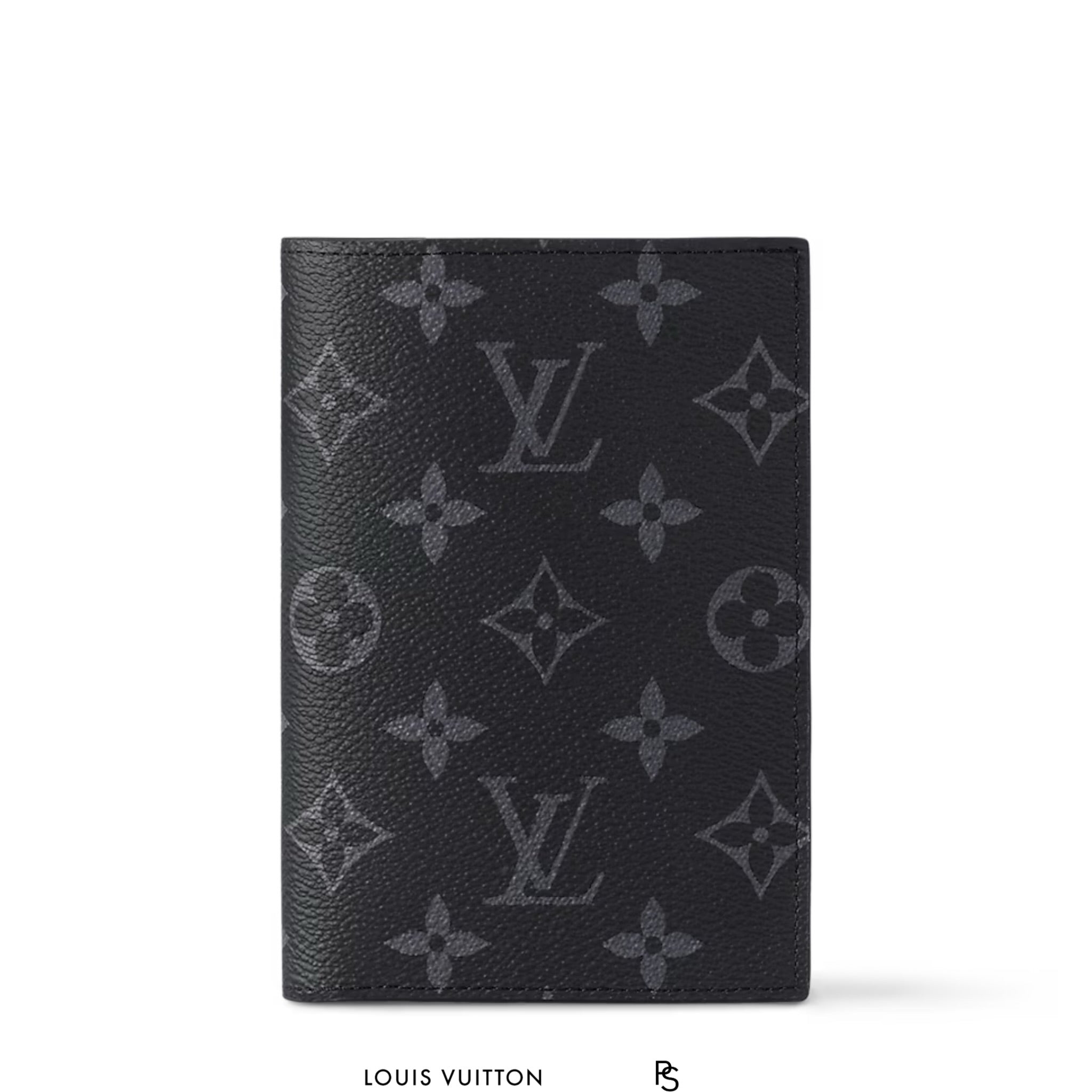 Louis Vuitton Monogram Eclipse Passport Cover 2017 (USED)