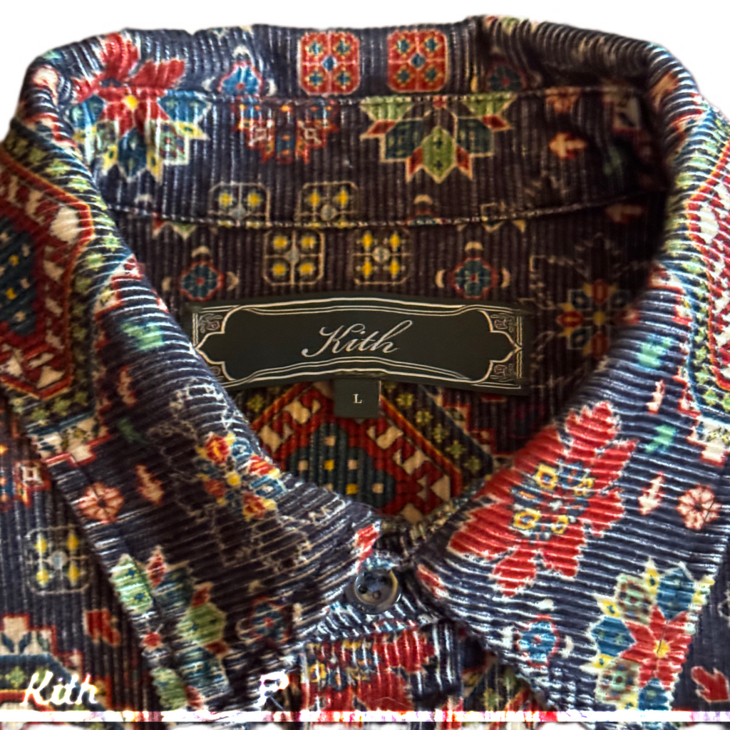 Kith Printed Wide Wale Cord Apollo Shirt 2023 (USED)